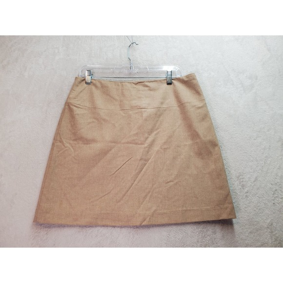 Banana Republic A Line Skirt Womens Size‎ 10 Tan Wool Blend Stretch Back Zipper - Picture 1 of 7